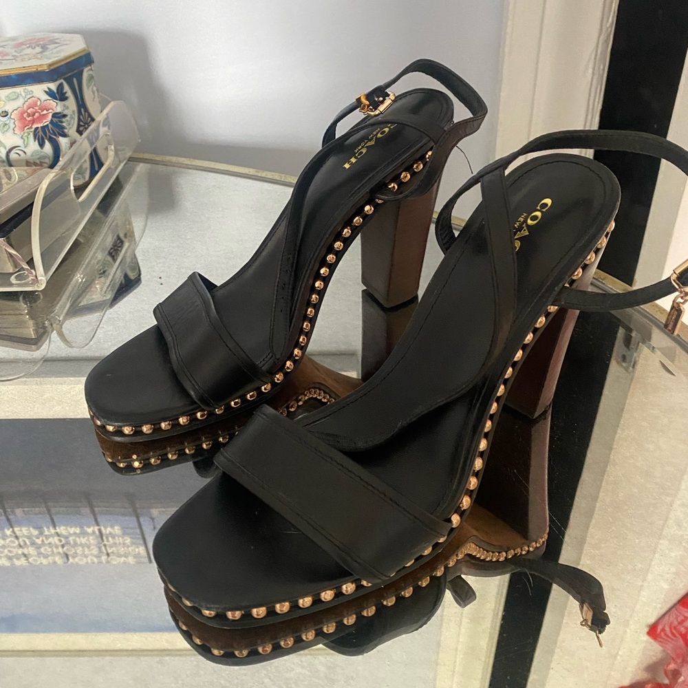 COPY - COACH Gold stud sandals
